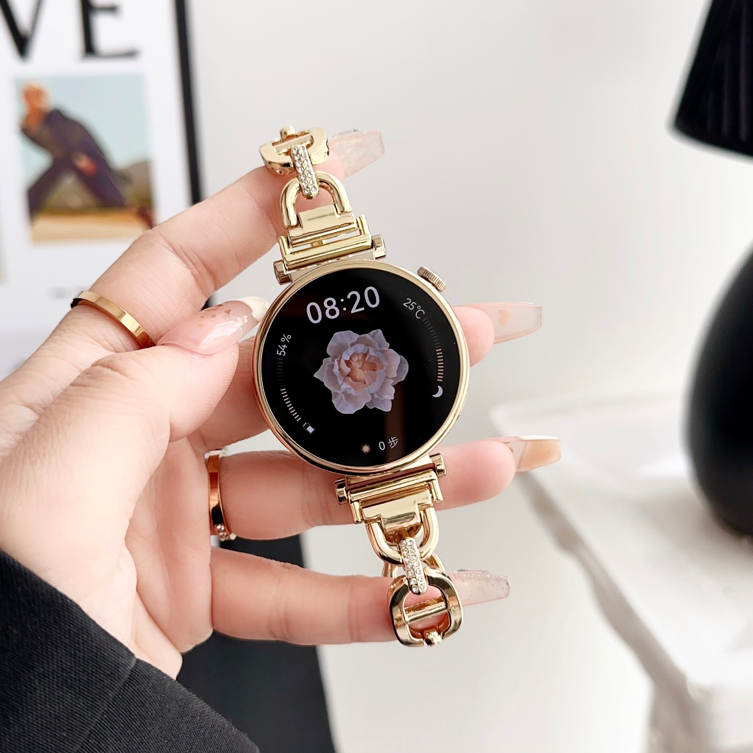 For Samsung Galaxy Watch3 45mm / Huawei Watch GT 4 46mm Zinc Alloy Watch Strap 22mm Band Bracelet - Gold For Samsung Galaxy Watch3 45mm / Huawei Watch GT 4 46mm Zinc Alloy Watch Strap 22mm Band Bracelet - Gold